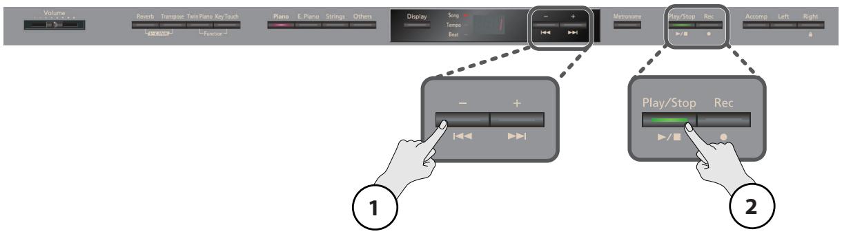 ROLAND HP302-SB - Appuyez sur le bouton [▶■]. - 1