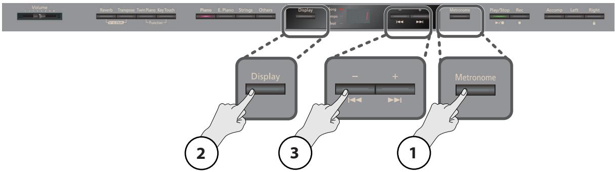 ROLAND HP302-SB - Changer la métrique du métronome - 1