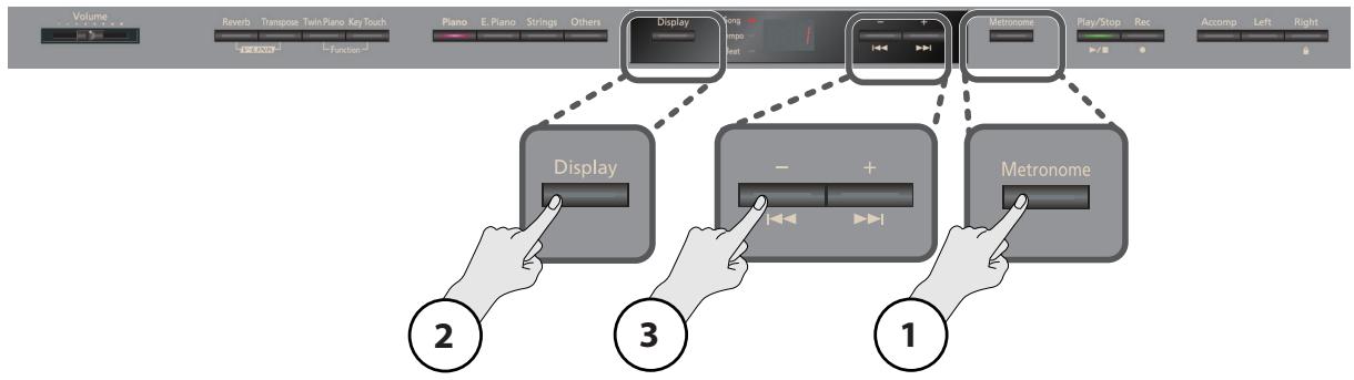ROLAND HP305-SB - Changer la métrique du métronome - 1
