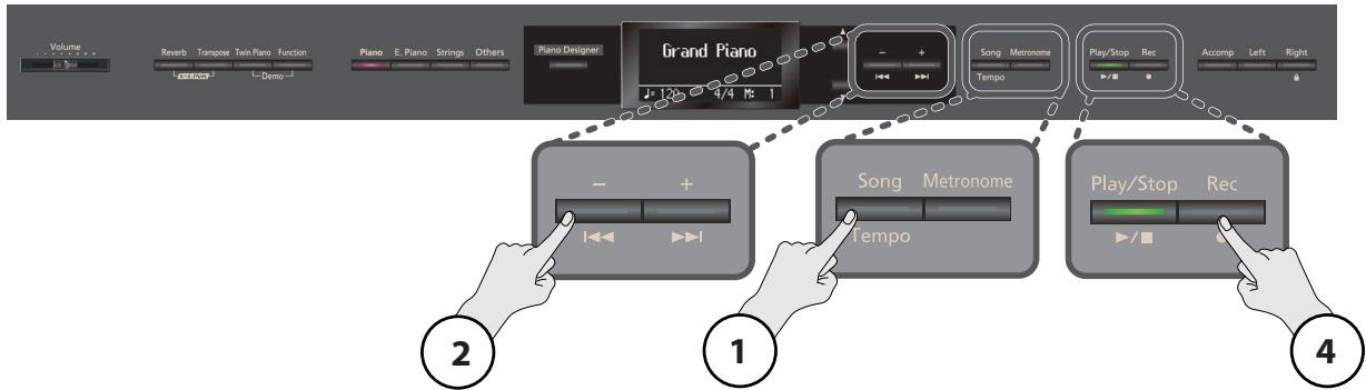 ROLAND HP307-SB - Préparatifs pour l'enregistrement - 1