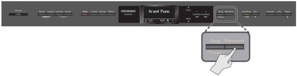 ROLAND HP307-SB - Jouer avec le métronome - 1