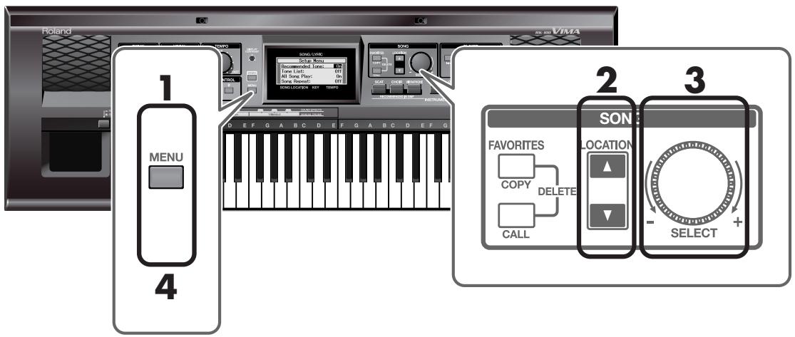 ROLAND RK-100 - Sélectionner les sons commandés - 1