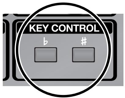 ROLAND RK-100 - Utilisez les boutons KEY control [b][#] pour effectuer la transposition. - 1