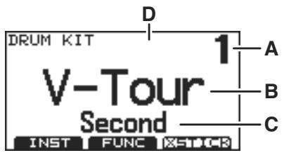 DRUM KIT V-Tour Second INST FUNC X=100K D 1 A B C