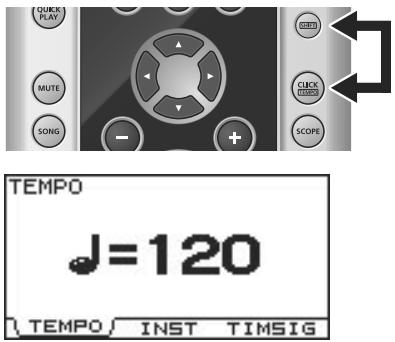 QUICK PLAY MUTE SONG + - CLK MUTE SCOPE TEMP0 J=120 TEMP0 INST TIMSIG