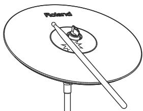 ROLAND TD-9KX2 - Frappe sur le dôme (CY-12R/C, CY-13R, CY-15R) - 1