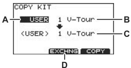 COPY KIT A USER 1 V-Tour B 1 V-Tour C EXCHNG COPY D