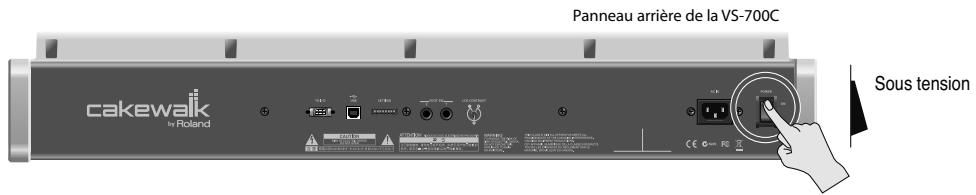 ROLAND VS-700-CS - Sur la VS-700C, réglez les (trois) potentiamètres [AUDIO OUTPUT] au minimum. - 3