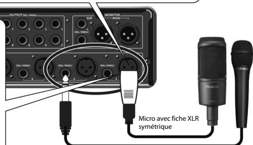 ROLAND VS-700-CS - Brancher un microphone - 3