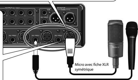 ROLAND VS-700-CS - Brancher un microphone - 2