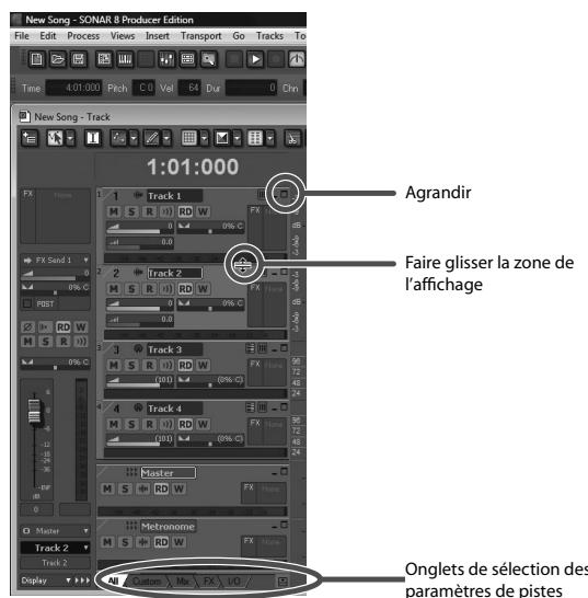 ROLAND VS-700-CS - Affichage des pistes - 1