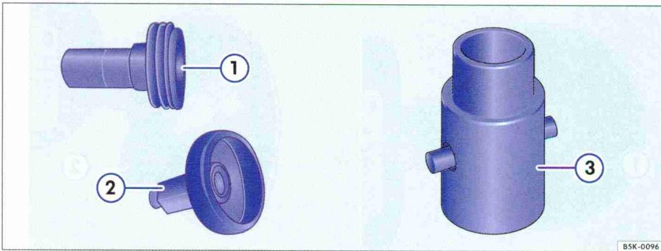 VOLKSWAGEN GOLF VI - Adaptateur de goulotte de remplissage de gaz du système d'alimentation en GPL - 1