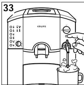 KRUPS 889 - Extracción del vapor del sistemas de calentimiento - 1