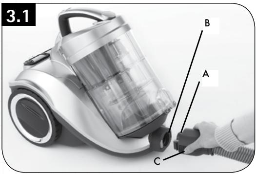 HOOVER CYCLONIC BAGLESS CANISTER - Connect Nozzle - 1