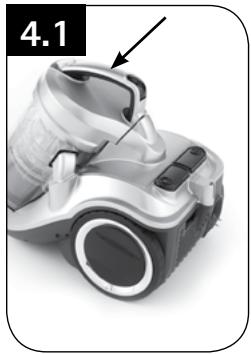HOOVER CYCLONIC BAGLESS CANISTER - Cord Release/Rewind - 1