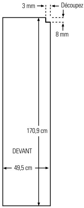 HOOVER HSXS5085 - Dimensions pour les panneaux de bois sur mesure - 3