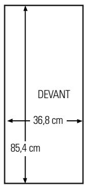 HOOVER HSXS5085 - Dimensions pour les panneaux de bois sur mesure - 2