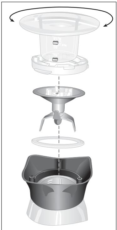 KOMPERNASS BIFINETT KH 525 MIXER BLENDER - Ausspülen des zusammengesetzten Mixaufsatzes - 1