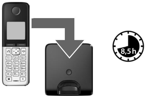 GIGASET C300, C300A, C300H - Premier cycle de charge et décharge de la batterie - 1