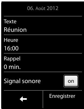 GIGASET S820A - Enregistrement d'un rendez-vous dans le calendrier - 1