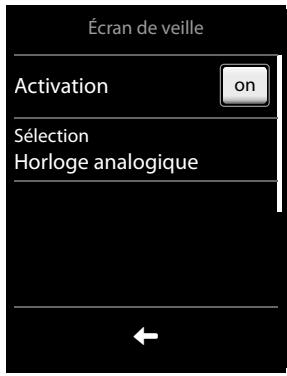 GIGASET S820A - Choix de l'écran de veille/diaporama - 1