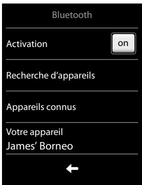 GIGASET S820A - Activation/désactivation du mode bluetooth - 1