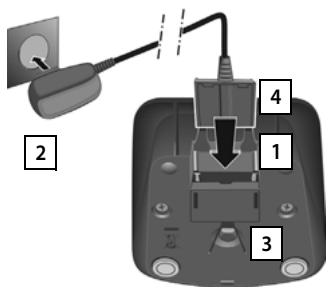 GIGASET S820A - Raccordement du chargeur (s'il est fourni) - 1