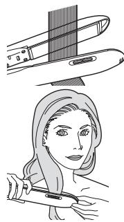 PANASONIC EHPHS9K - Clamp the bundle of hair in the center of the Iron Plate. - 1
