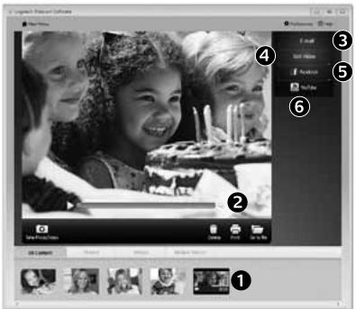 LOGITECH C910 - For Windows and Mac: Viewing and sharing using the Gallery - 1