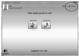 LOGITECH C910 - Accès aux paramètres du compte et aux applications de démarrage - 1