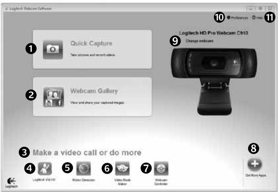 LOGITECH C910 - Navigación por el software de la CAMERA Web Logitech - 1