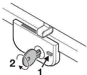 LIEBHERR CONGELATEUR COFFRE 7080 225-01 - Fermer l'appareil a clé : - 1