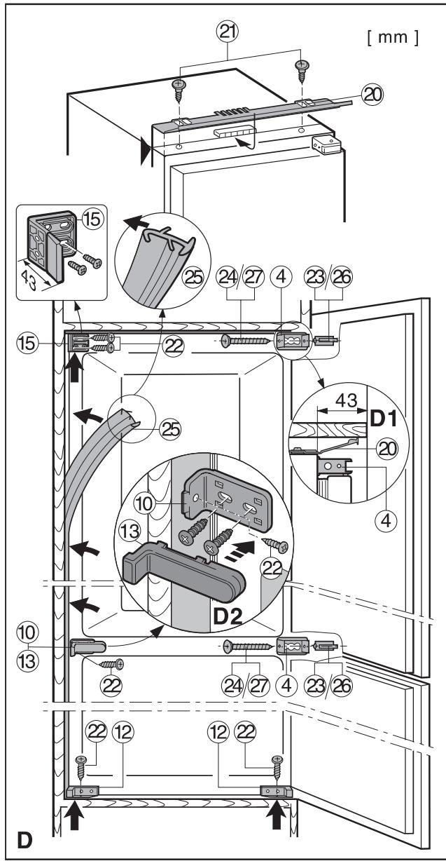 LIEBHERR SBS 53I3 - d = wandddikte van ombouwmeubel +3mm - 7