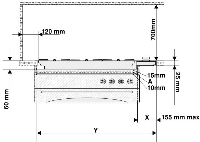 SCHOLTES PP 63 G AT - Incasso piani PP 63/93 G in abbinamento a forno da 60/90cm. - 1