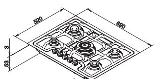 SCHOLTES PP 73 G SF - Installing semi-flush hobs (mod. PP.SF) - 2