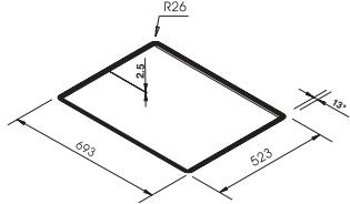 SCHOLTES PP 73 G SF - Installing semi-flush hobs (mod. PP.SF) - 3