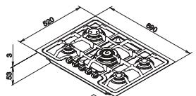 SCHOLTES PP 73 G SF - Position du crochet pour top h=20mm - 2