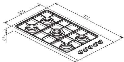SCHOLTES PP 93 G SF - Fitting the hob to the cabinet - 1