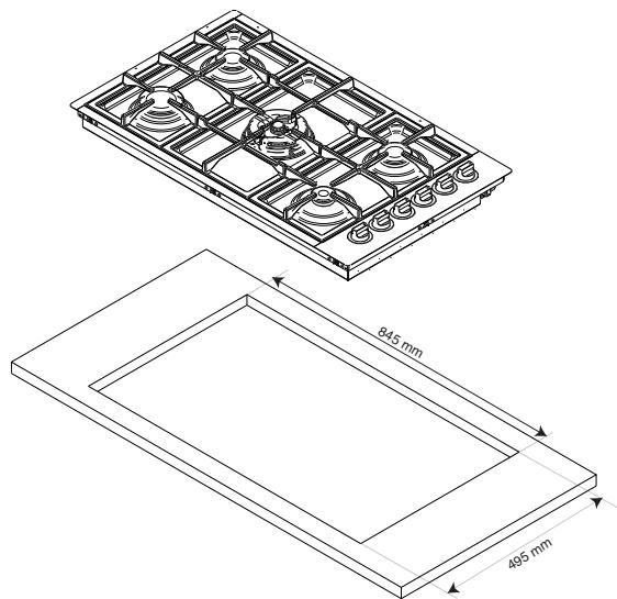 SCHOLTES PPF Q40 TC - Fissaggio al mobile - 5