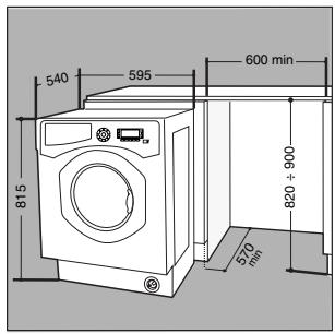 SCHOLTES SMLE 129 - Inserting the machine into the Cabinet. - 1