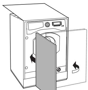 SCHOLTES SMLE 129 - Applicazione del pannello in legno alla porta e insertimento della macchina nei mobili: - 4