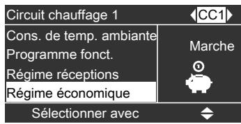 VIESSMANN VITOLADENS - Sélectionner la fonction d'économie d'énergie "régime économique - 1