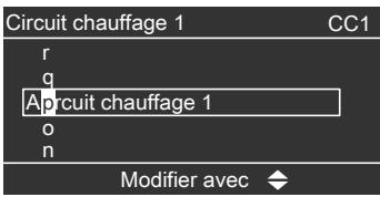 VIESSMANN VITOLADENS - Entrer un nom pour les circuits de chauffage (suite) - 1