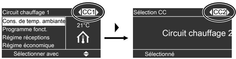 VIESSMANN VITOLADENS - Sélectionner le circuit de chauffage - 1