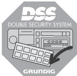GRUNDIG CHALLENGE 400 A AUTORÁDIO RDS C/CASS - Autocollants de code - 1