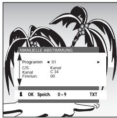 GRUNDIG CUC 2000 - Fernseh-Programme manuell einstellen - 1