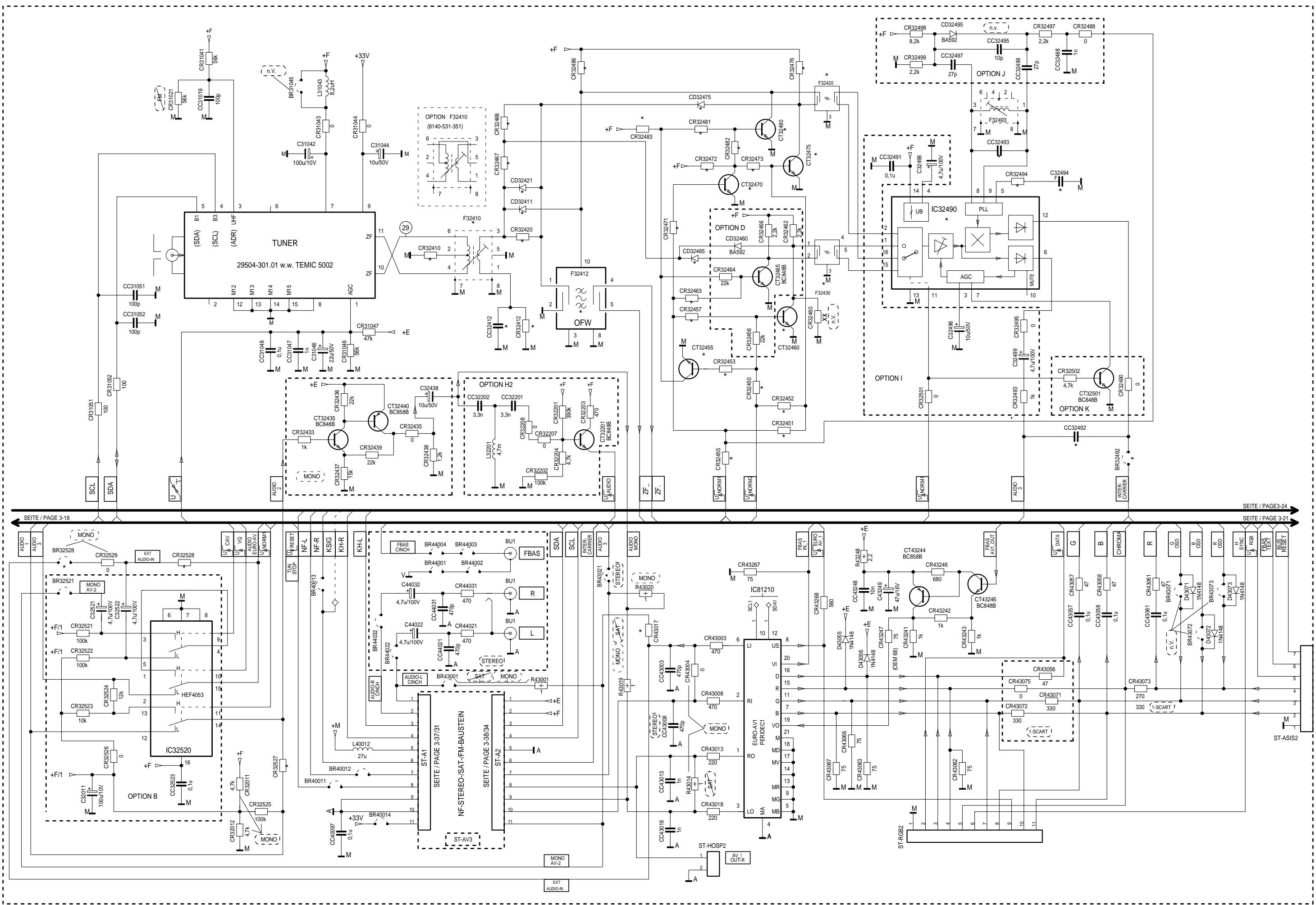 GRUNDIG CUC 2021 - Teilschaltplan Ablenkung / Circuit Diagram Deflection Section - 3