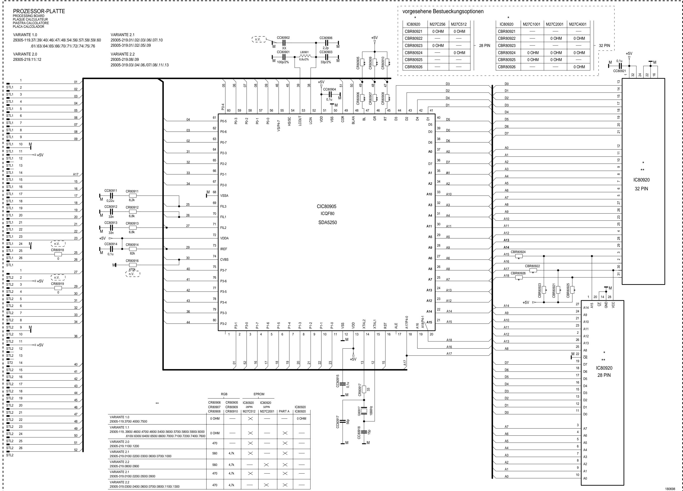GRUNDIG CUC 2021 - Teilschaltplan Ablenkung / Circuit Diagram Deflection Section - 12