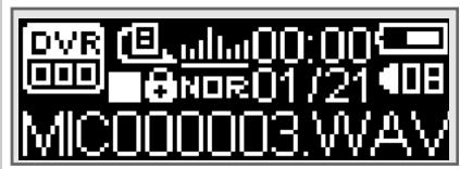 GRUNDIG MPAXX 703/2GB - Sélectionner le mode «voice - 1