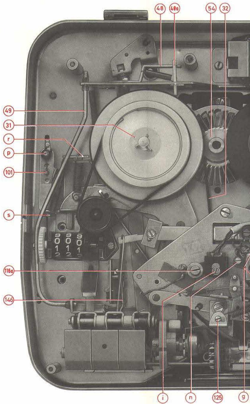 GRUNDIG TK 19 - Abbildung zum Text des mechanischen Teils - 1